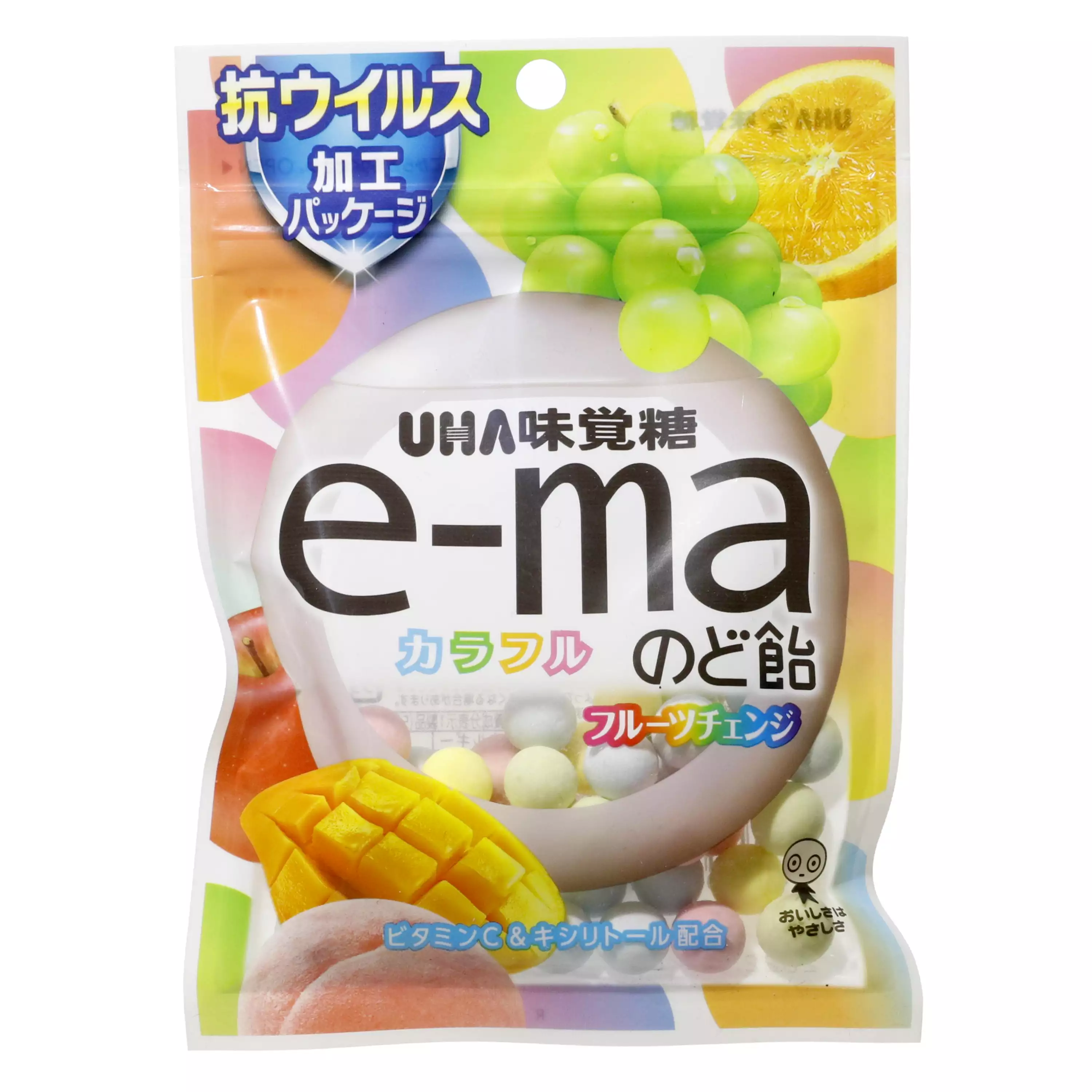 【UHA味覺糖】E-MA潤喉糖 多彩水果口味 50g