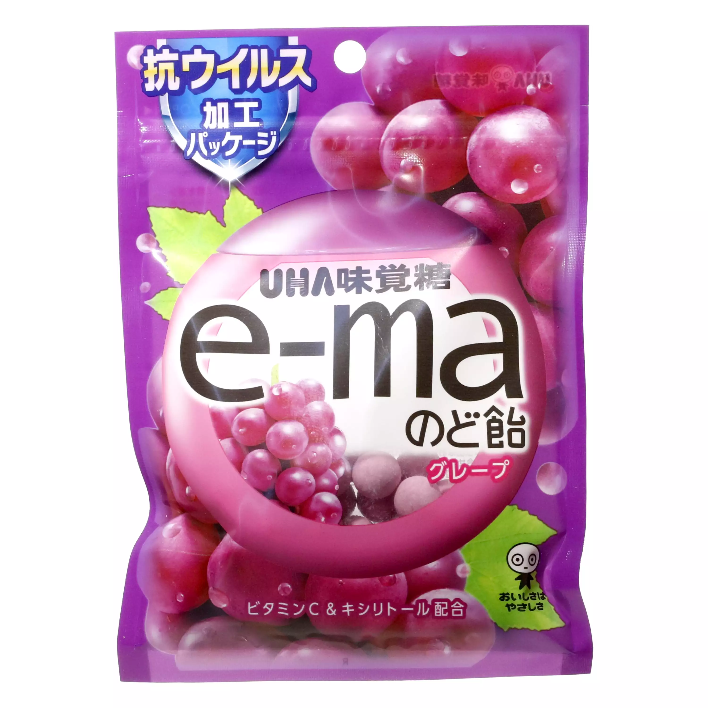 【UHA 味覺糖】UHA E-ma 鮮榨葡萄喉糖 50g