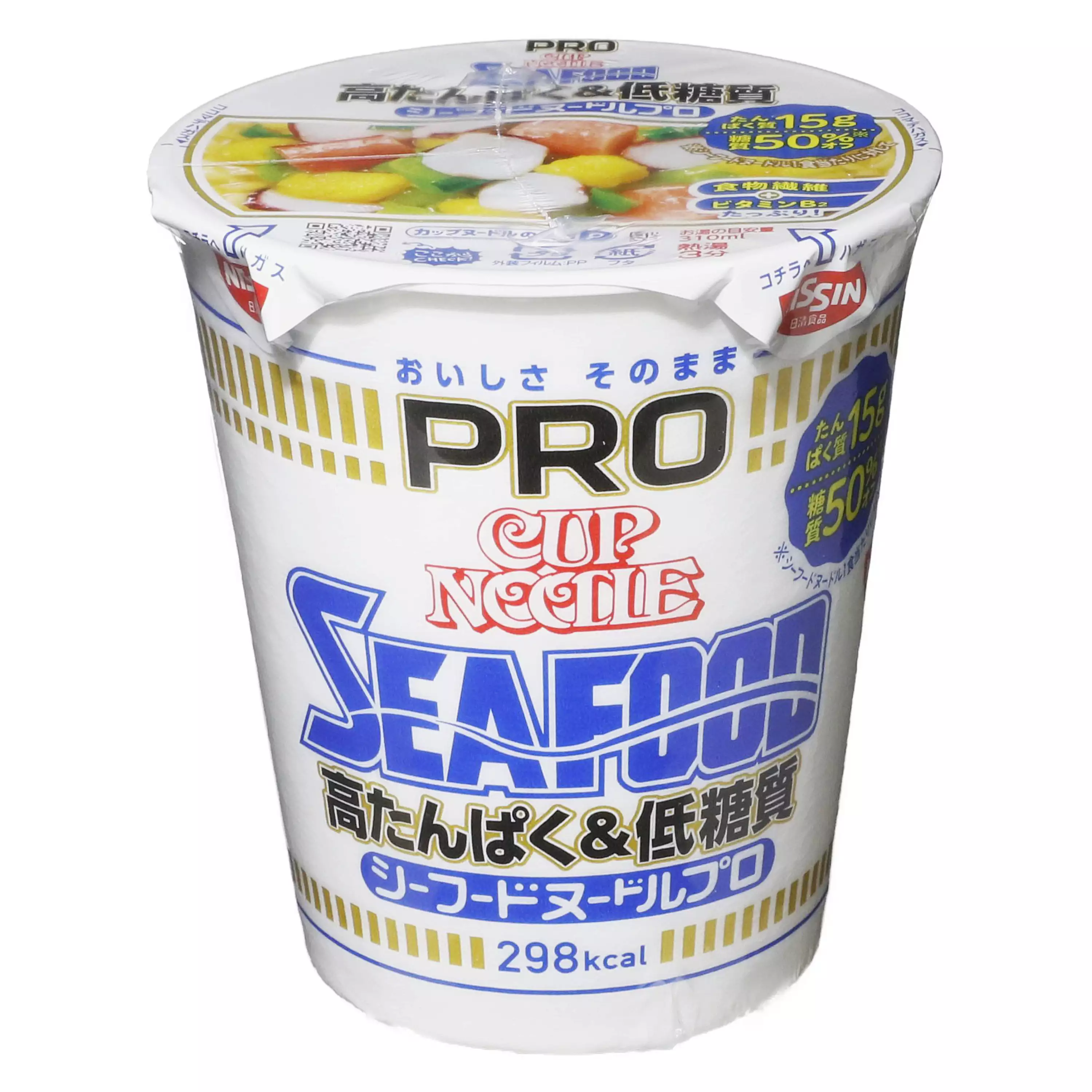 【NISSIN日清】 新作 PRO 高蛋白 &低糖質 海鮮口味杯麵