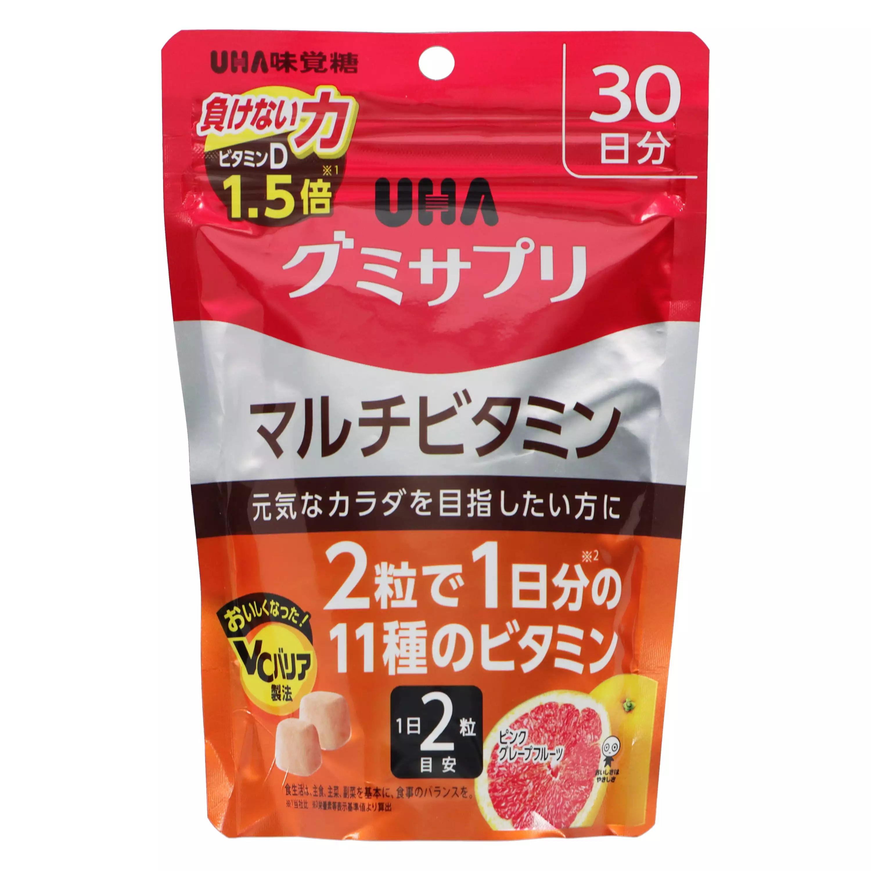 【 UHA 味覺糖】綜合維他命軟糖 瓶裝 30日分 60粒