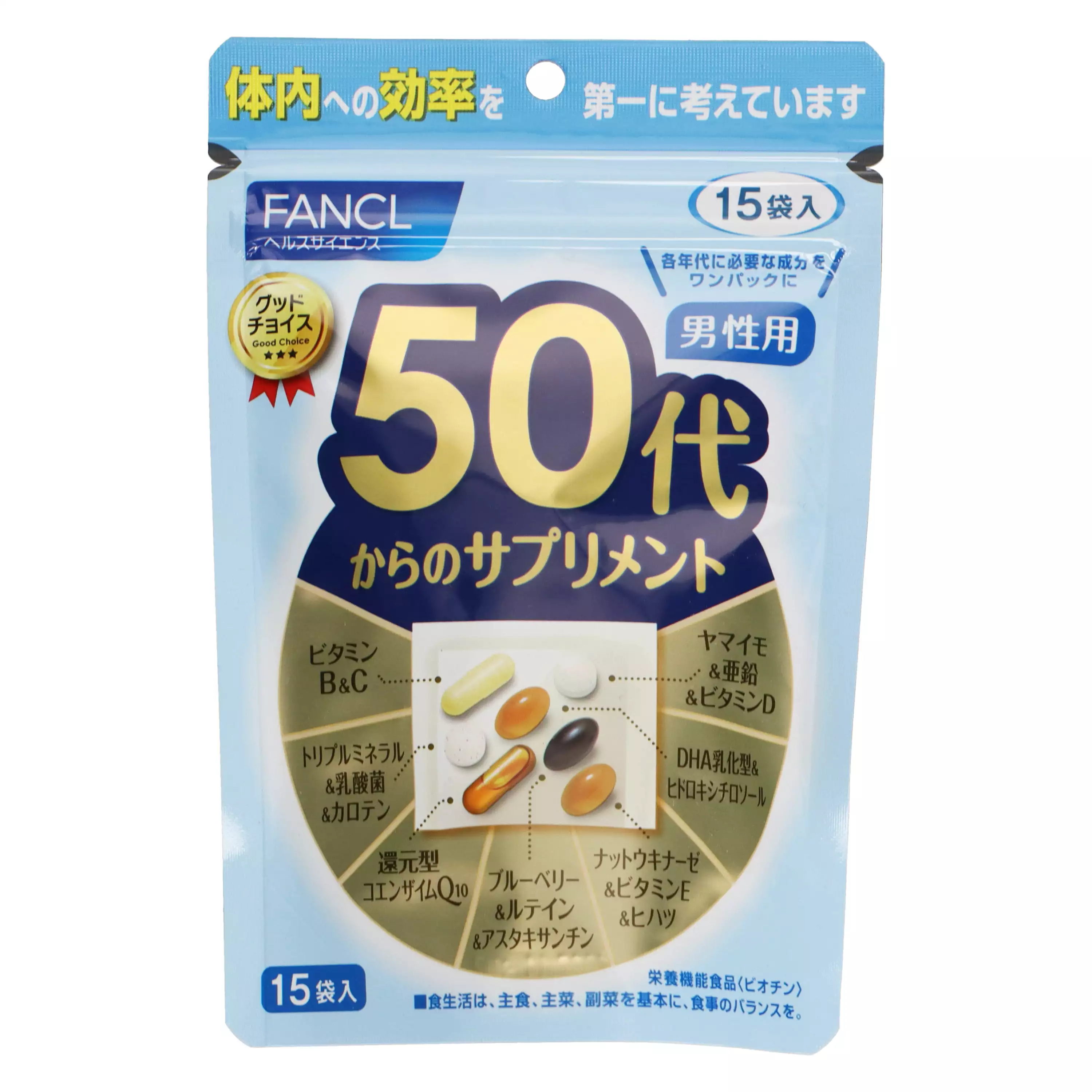 【FANCL 芳珂】 50代男性營養補充品 15 袋入