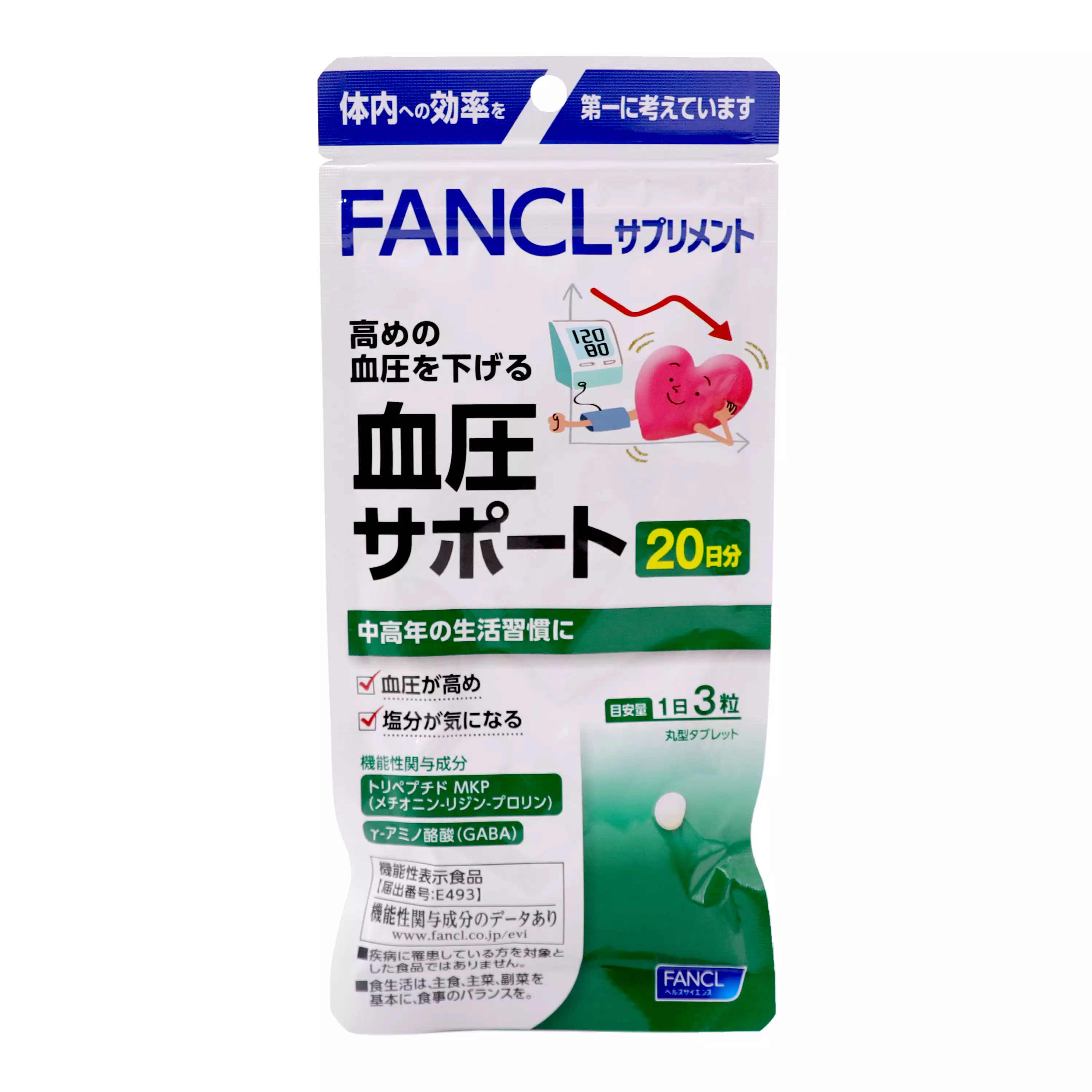 【FANCL 芳珂】 血壓調節錠－20日分(60粒入)