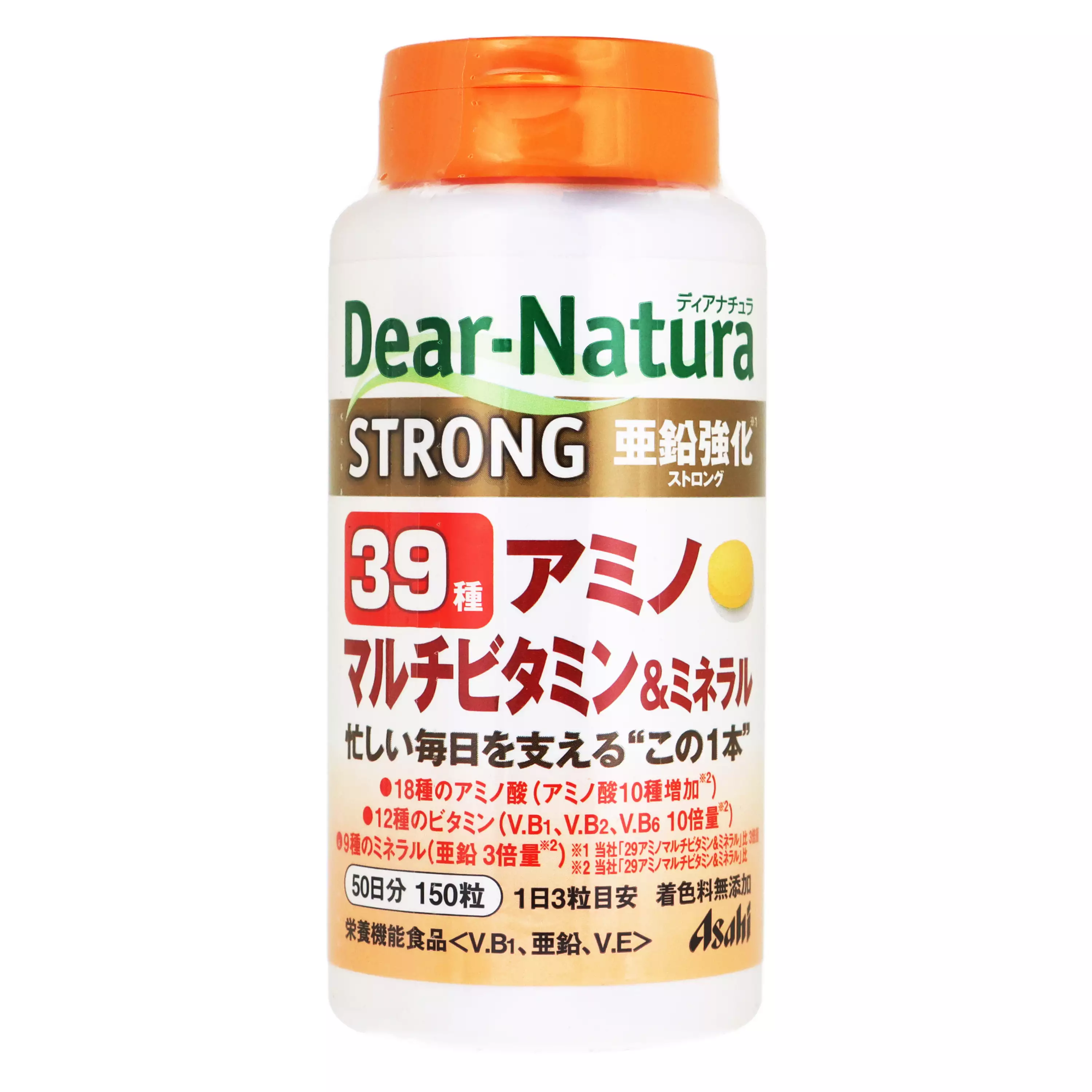 朝日Asahi Dear-Natura Strong 39種氨基酸多種維他命＆礦物質 50天份 150粒