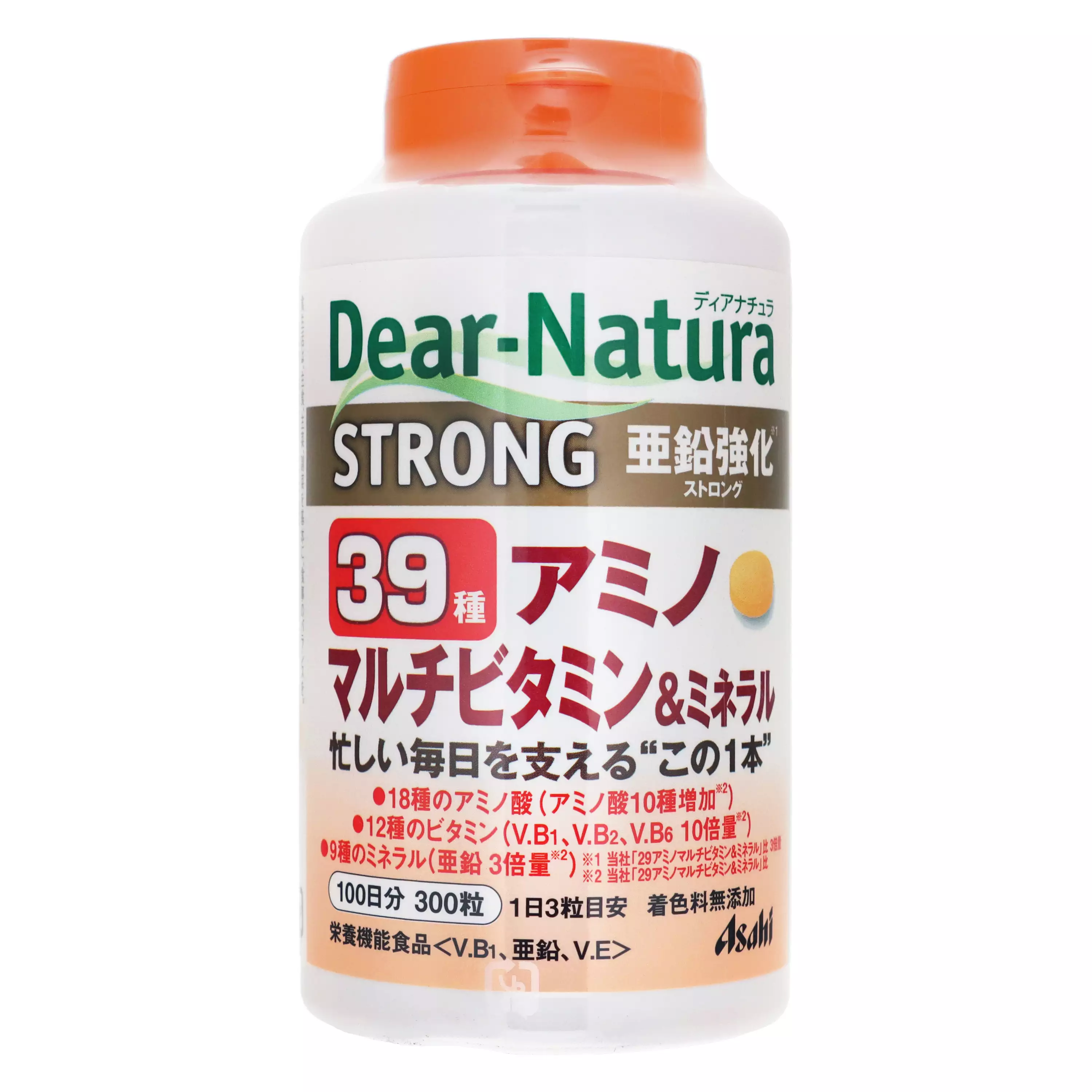 【Asahi 朝日】Dear-Natura 強效 39 氨基酸 綜合維他命 礦物質 300 粒（100 日分）