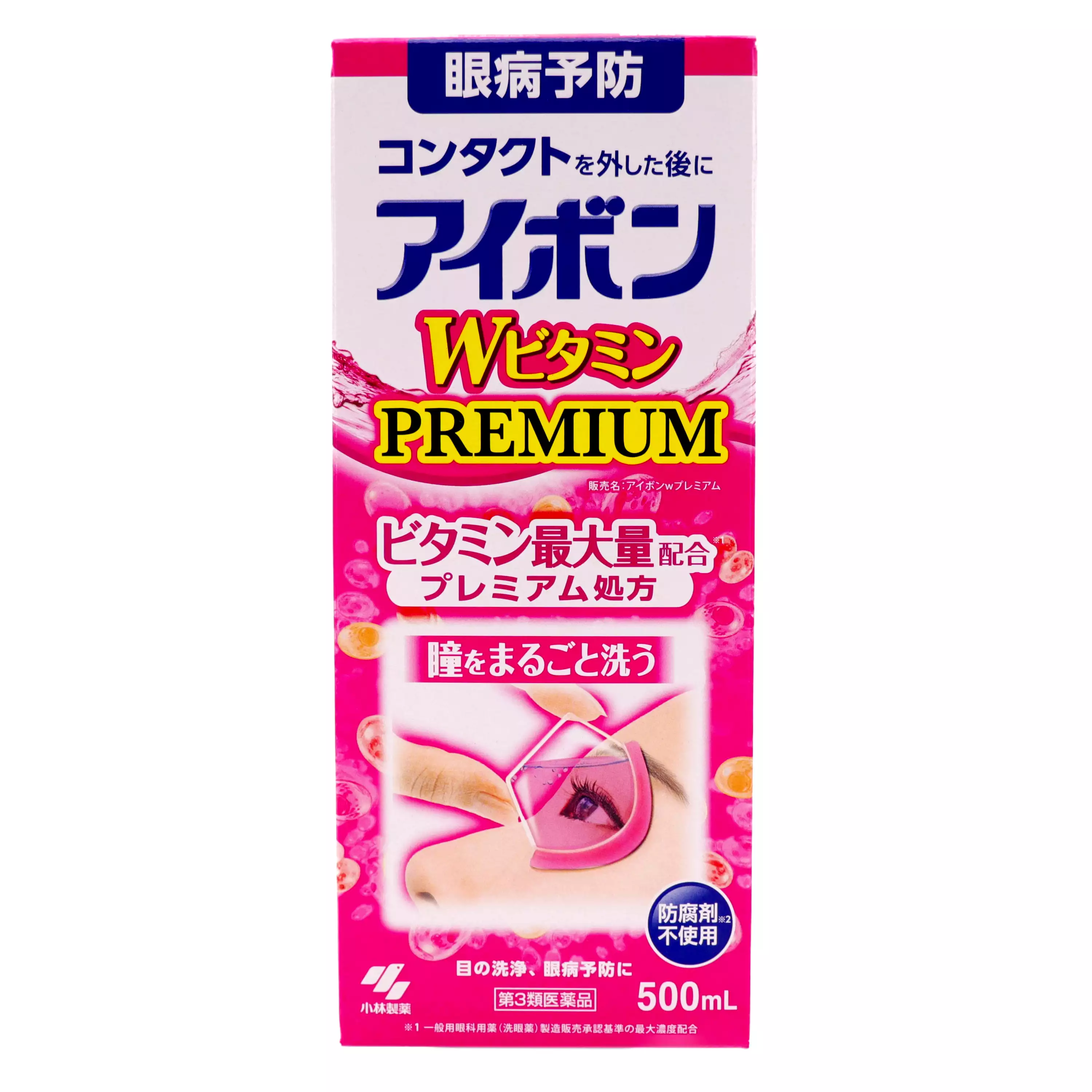 小林製藥 EYEBON 維他命 W PREMIUM 洗眼液500ML【第3類醫藥品】